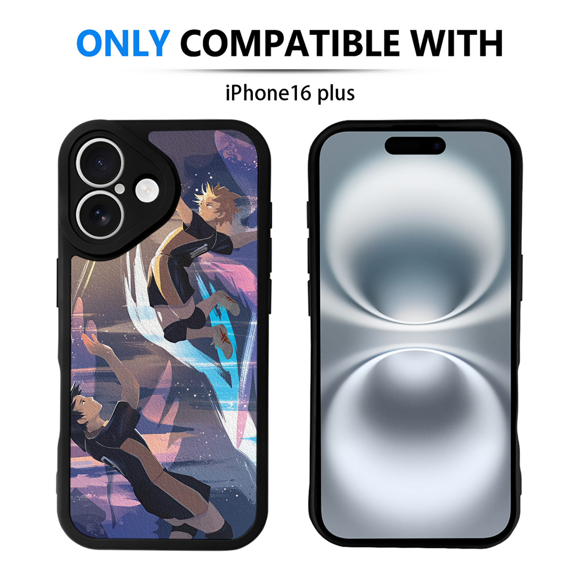 （画像用） ハイキュー!! Haikyu!! 【iPhone 16シリーズ対応】シリコンスマホケース（レザー調） 材質：シリコン